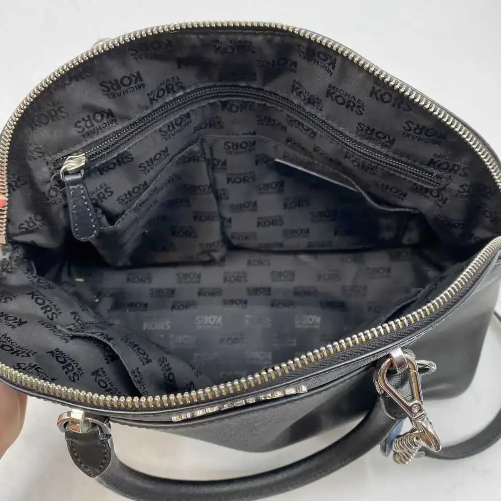 Michael Kors Black Leather Crossbody Bag | OS Regular